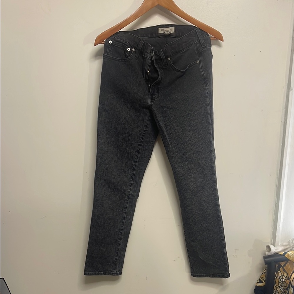 Madewell Black Ankle Cropped Jeans